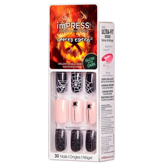 KISS ImPRESS Design Halloween Nails Medium Length - I See You - Picture 1 of 8